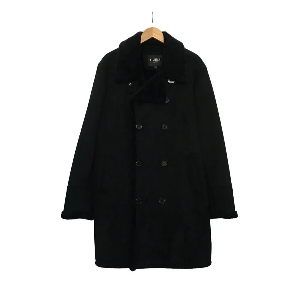 Guess Men's jacket  XXL Black Suede